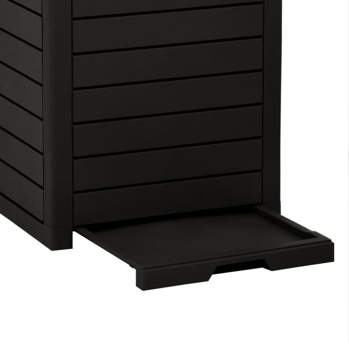 Outdoor Garbage Bin Black 41x41x86 Cm Polypropylene Tlaoio