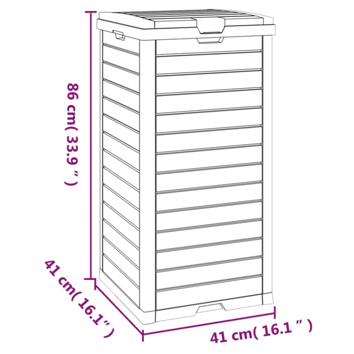 Outdoor Garbage Bin Black 41x41x86 Cm Polypropylene Tlaoio