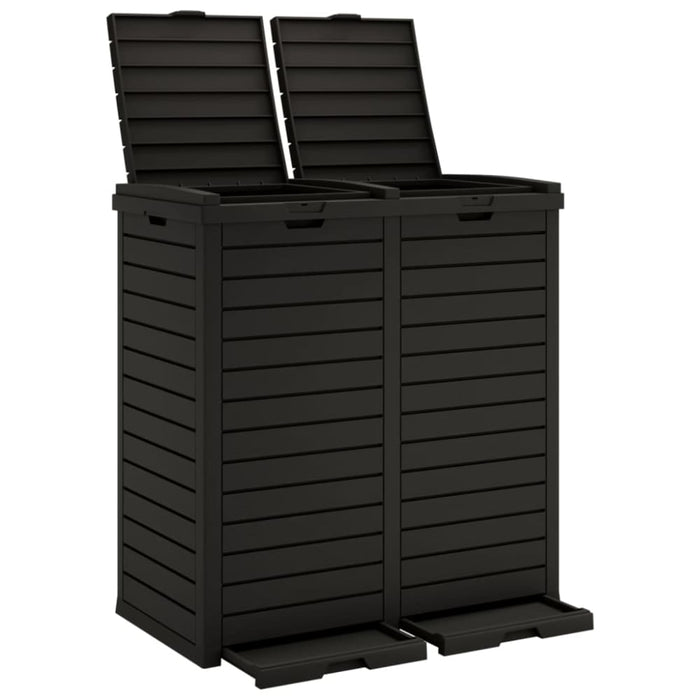 Outdoor Garbage Bin Black 78x41x86 Cm Polypropylene Tlaoit
