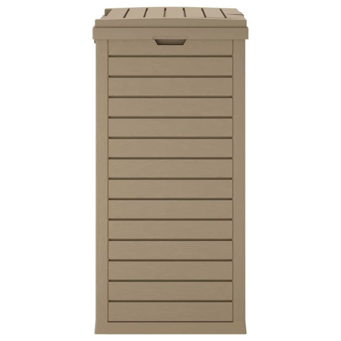 Outdoor Garbage Bin Light Brown 41x41x86 Cm Polypropylene