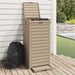 Outdoor Garbage Bin Light Brown 41x41x86 Cm Polypropylene