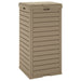 Outdoor Garbage Bin Light Brown 41x41x86 Cm Polypropylene