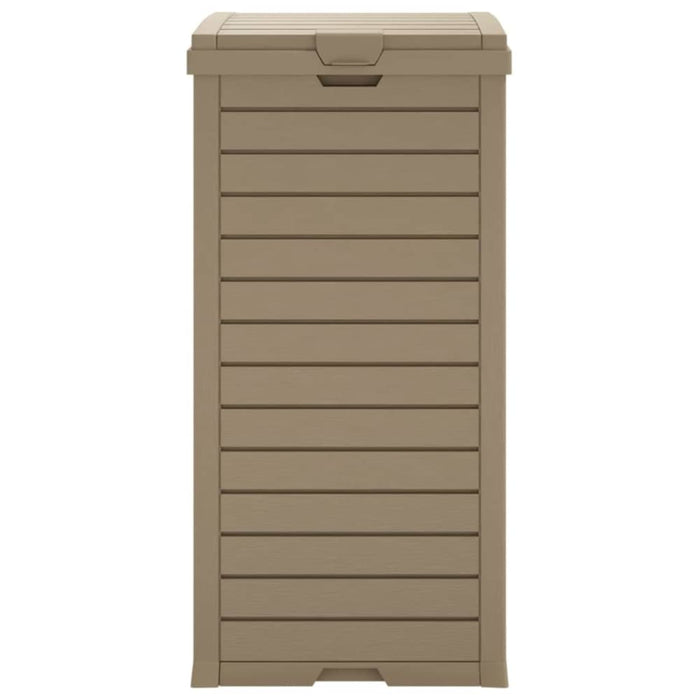 Outdoor Garbage Bin Light Brown 41x41x86 Cm Polypropylene