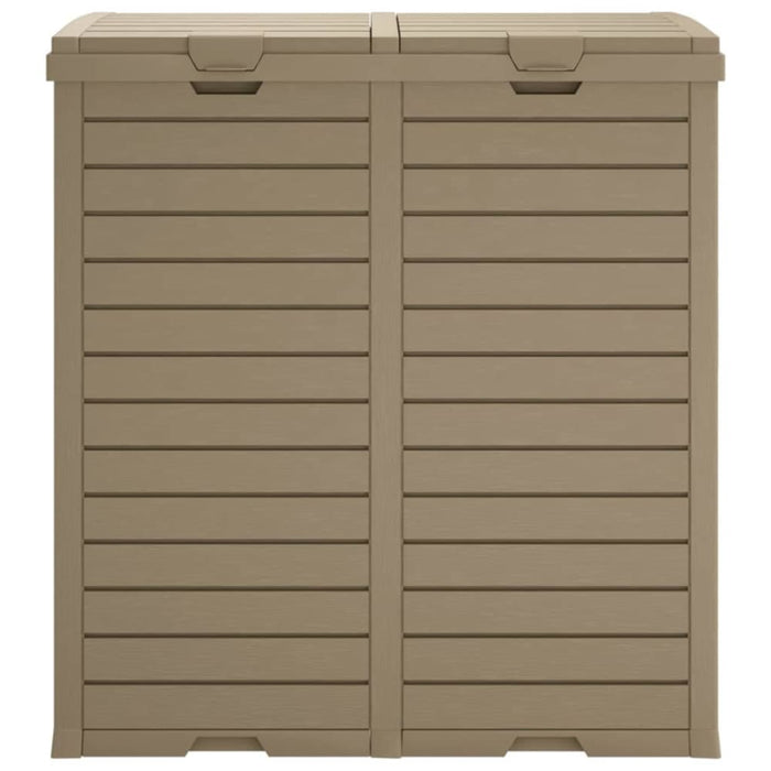 Outdoor Garbage Bin Light Brown 78x41x86 Cm Polypropylene