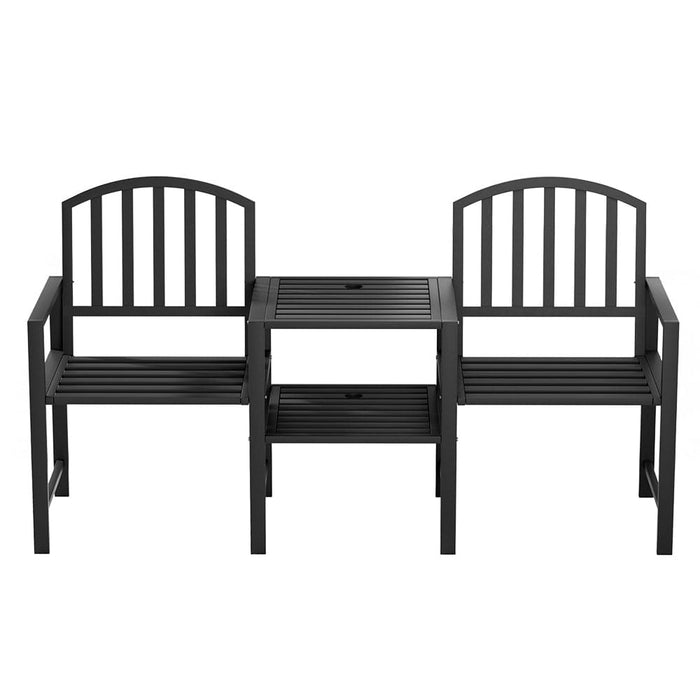 Outdoor Garden Bench Steel Table and Chair Patio Furniture