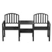 Outdoor Garden Bench Steel Table and Chair Patio Furniture