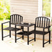Outdoor Garden Bench Steel Table and Chair Patio Furniture