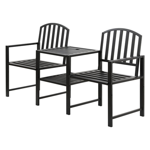 Outdoor Garden Bench Steel Table and Chair Patio Furniture