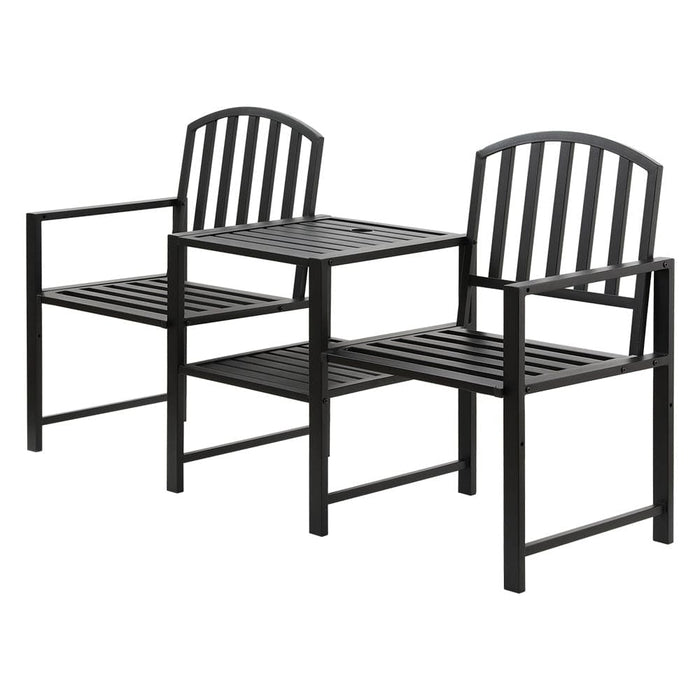 Outdoor Garden Bench Steel Table and Chair Patio Furniture