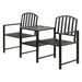 Outdoor Garden Bench Steel Table and Chair Patio Furniture