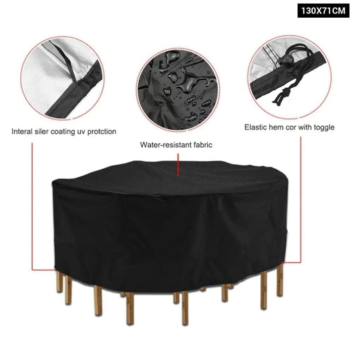 Outdoor Garden Furniture Cover Round Table Chair Set