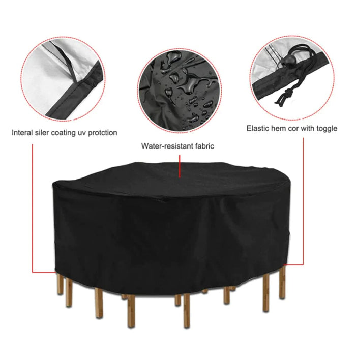 Outdoor Garden Furniture Cover Round Table Chair Set