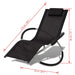 Outdoor Geometrical Sun Lounger Steel Black and Grey Axabb