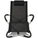 Outdoor Geometrical Sun Lounger Steel Black and Grey Axabb