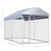 Outdoor Dog Kennel with Canopy Top Oapbxa