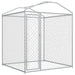 Outdoor Dog Kennel with Canopy Top Oapbxl