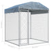 Outdoor Dog Kennel With Canopy Top Oapbxl
