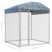 Outdoor Dog Kennel with Canopy Top Oapbxl