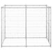 Outdoor Dog Kennel Galvanised Steel 110x220x180 Cm Opbnbo