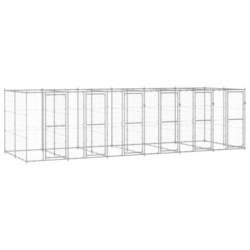 Outdoor Dog Kennel Galvanised Steel 14.52 M² Tbnxxnl