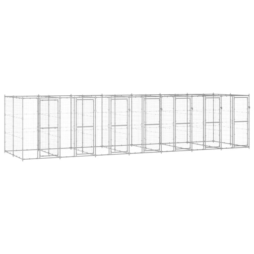 Outdoor Dog Kennel Galvanised Steel 16.94 M² Tbnxxni