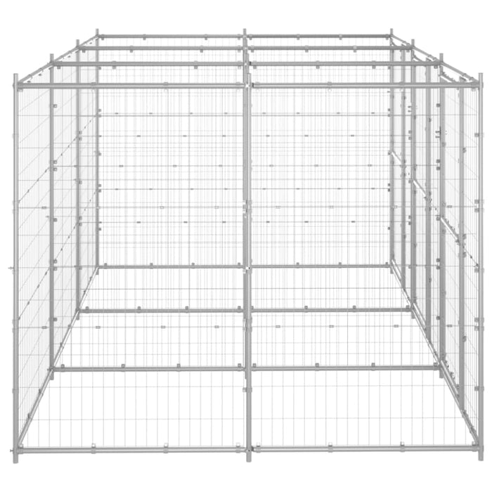 Outdoor Dog Kennel Galvanised Steel 7.26 M² Tbnxxnt