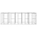 Outdoor Dog Kennel Galvanised Steel With Roof 12.1 M²