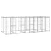Outdoor Dog Kennel Galvanised Steel With Roof 12.1 M²