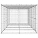 Outdoor Dog Kennel Galvanised Steel With Roof 12.1 M²
