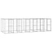 Outdoor Dog Kennel Galvanised Steel With Roof 14.52 M²