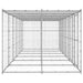 Outdoor Dog Kennel Galvanised Steel With Roof 14.52 M²