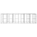 Outdoor Dog Kennel Galvanised Steel With Roof 14.52 M²