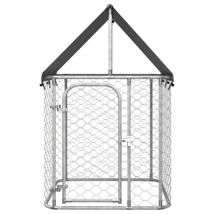 Outdoor Dog Kennel with Roof 100x100x150 Cm Oioakp