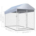 Outdoor Dog Kennel with Roof 200x100x125 Cm Oaaakx