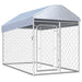 Outdoor Dog Kennel with Roof 200x100x125 Cm Oaaakx