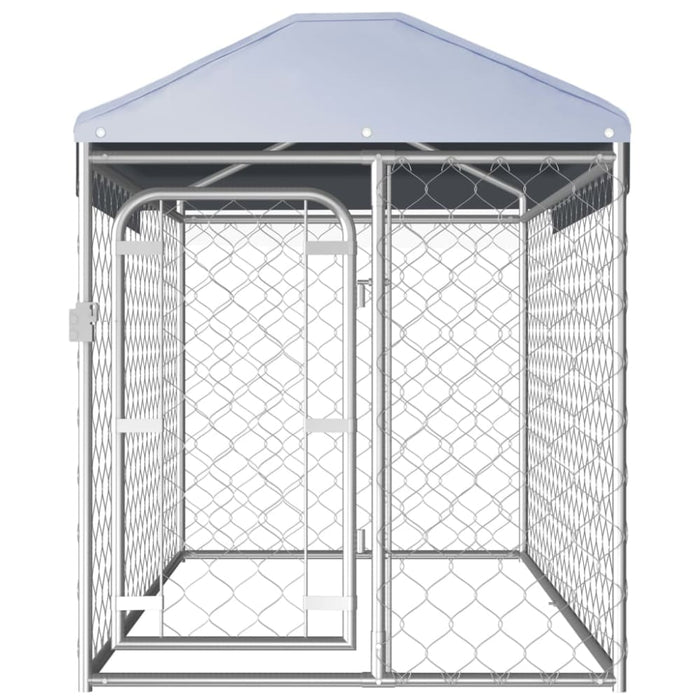 Outdoor Dog Kennel with Roof 200x100x125 Cm Oaaakx