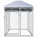 Outdoor Dog Kennel with Roof 200x100x125 Cm Oaaakx