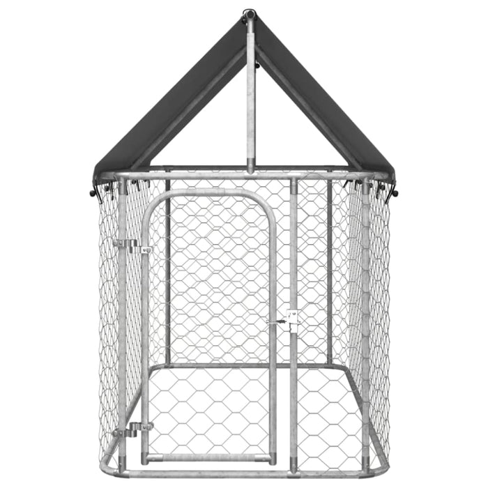 Outdoor Dog Kennel with Roof 200x100x150 Cm Oioakl