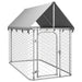 Outdoor Dog Kennel with Roof 200x100x150 Cm Oioakl