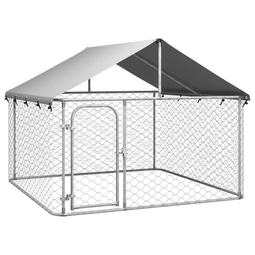 Outdoor Dog Kennel With Roof 200x200x150 Cm Oioakn