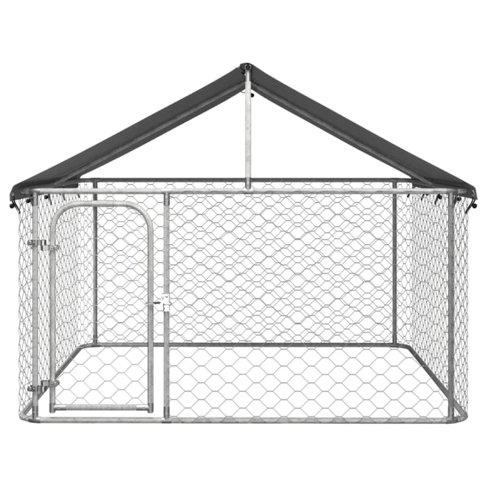Outdoor Dog Kennel with Roof 200x200x150 Cm Oioakn
