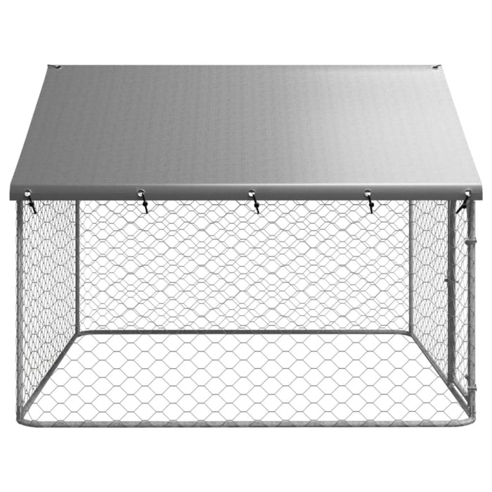 Outdoor Dog Kennel with Roof 200x200x150 Cm Oioakn