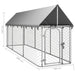 Outdoor Dog Kennel with Roof 400x100x150 Cm Oioaki