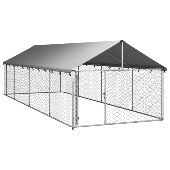 Outdoor Dog Kennel with Roof 600x200x150 Cm Oiopbb