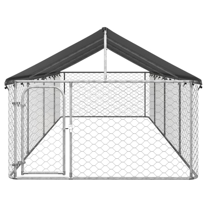 Outdoor Dog Kennel with Roof 600x200x150 Cm Oiopbb