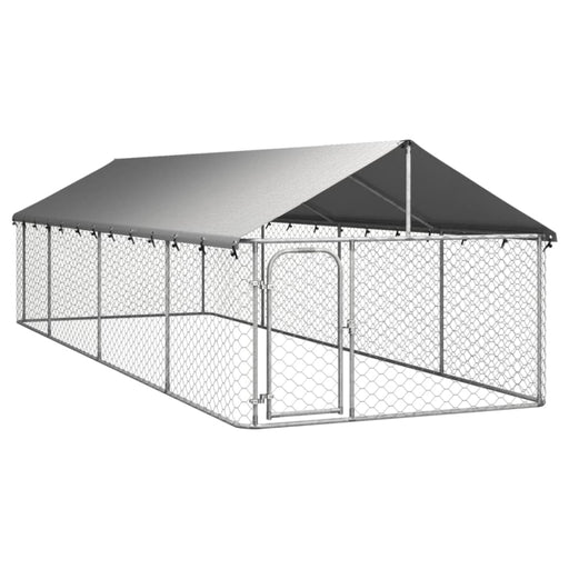 Outdoor Dog Kennel with Roof 600x200x150 Cm Oiopbb
