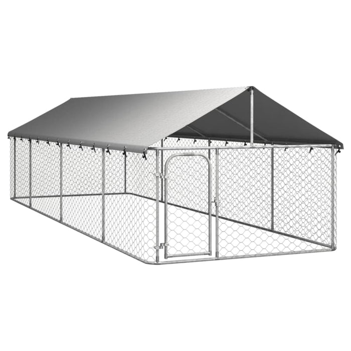 Outdoor Dog Kennel with Roof 600x200x150 Cm Oiopbb