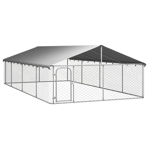 Outdoor Dog Kennel with Roof 600x300x150 Cm Oiopbx