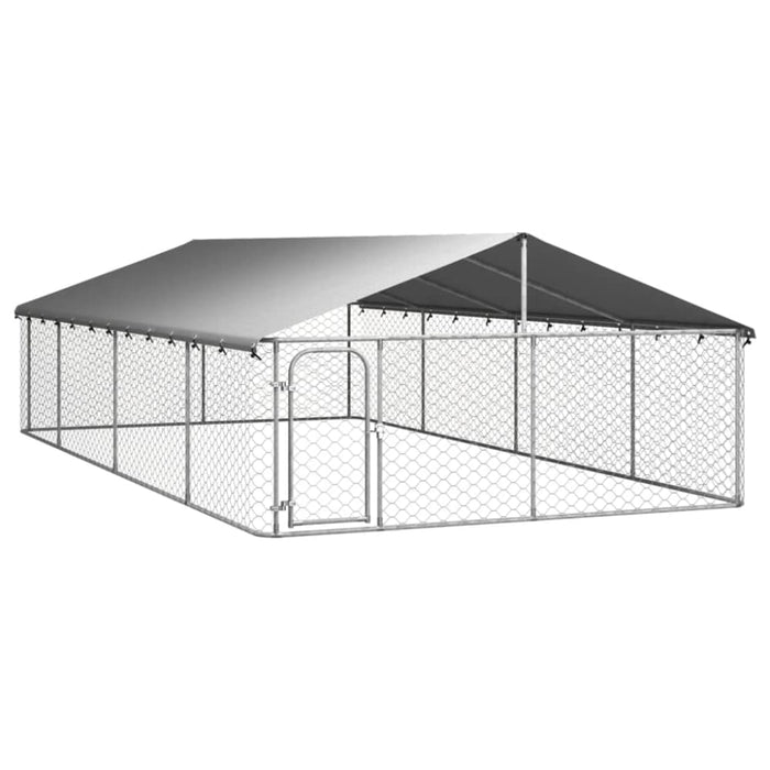 Outdoor Dog Kennel with Roof 600x300x150 Cm Oiopbx