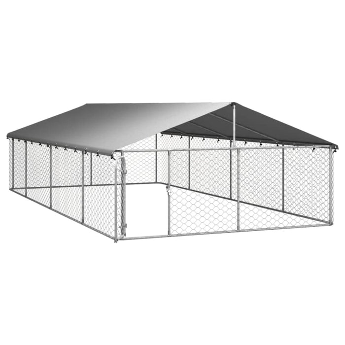Outdoor Dog Kennel with Roof 600x300x150 Cm Oiopbx